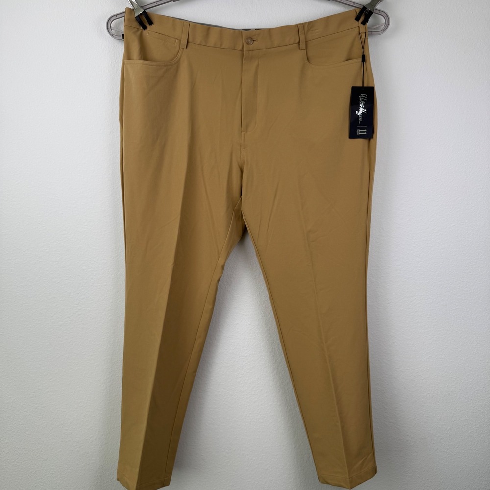 Walter Hagen Golf Pants Men 42x30 Tan New 11 Majors HydroDri Stretch Casual